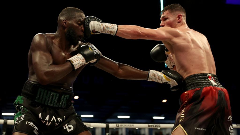 Lawrence Okolie is punched by Chris Billam-Smith