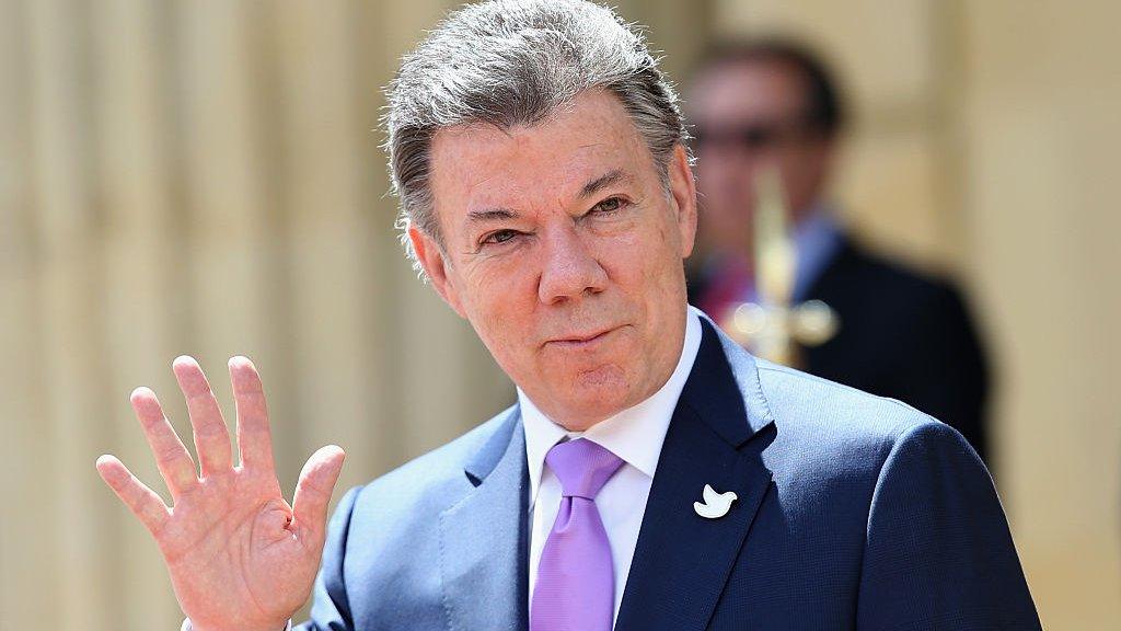 The President of Colombia Juan Manuel Santos.