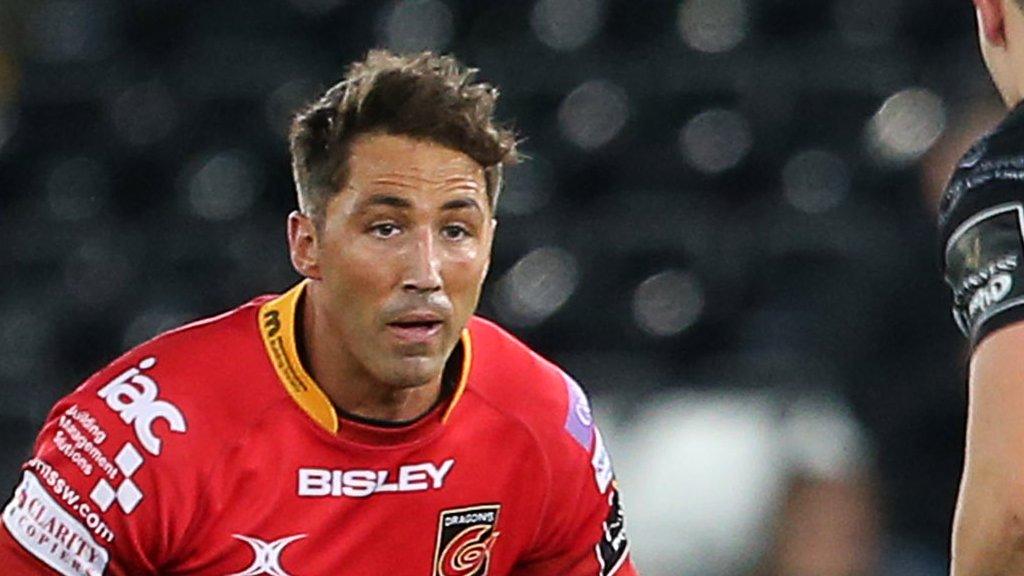 Gavin Henson fixes his eyes on a gap in Ospreys' defence