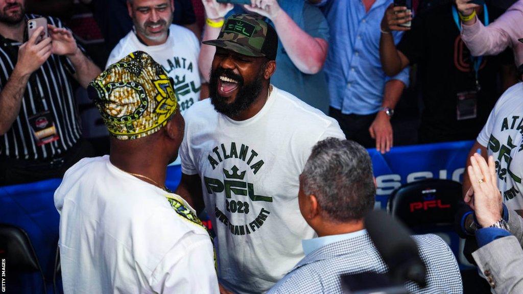 Francis Ngannou and Jon Jones