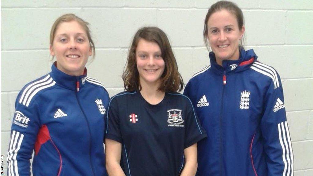 Danielle Gibson with Heather Knight and Lydia Greenway