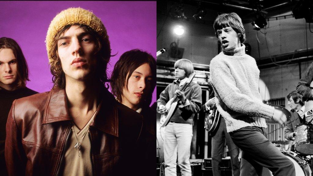 The Verve (left) and The Rolling Stones (right)