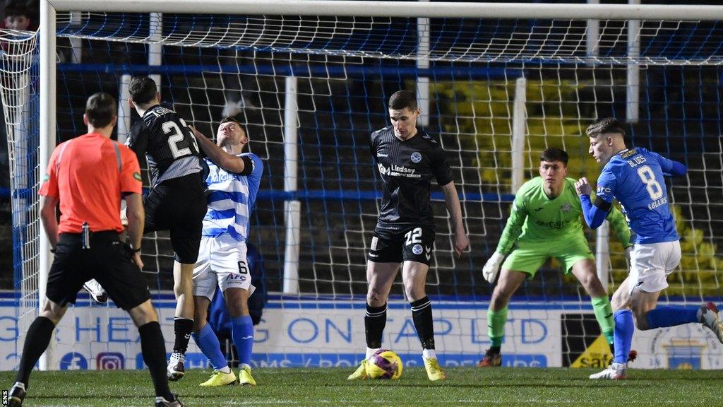 Sam Ashford's strike gave Ayr an early lead at Cappielow