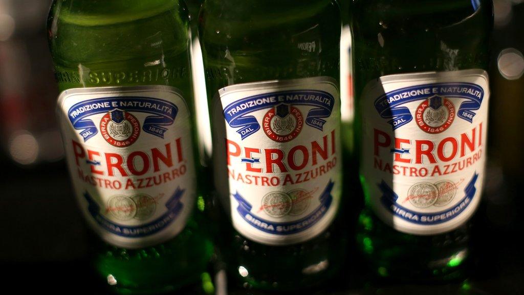 Peroni bottles