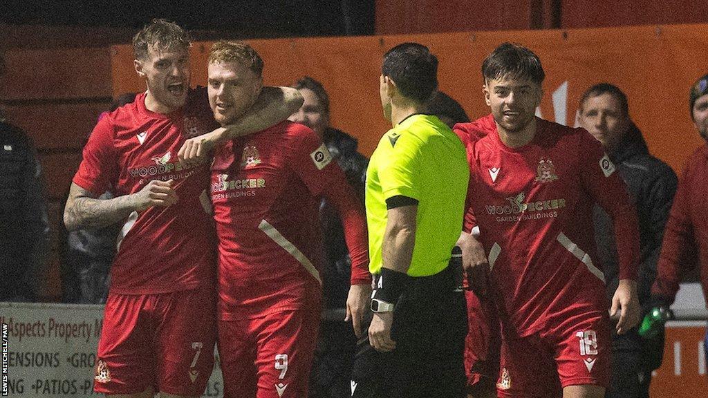 Briton Ferry players celebrate