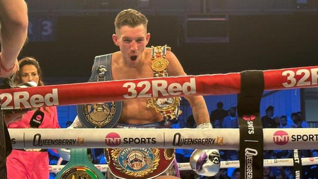 Liam Davies had his British and European belts on the line at Telford's International Centre