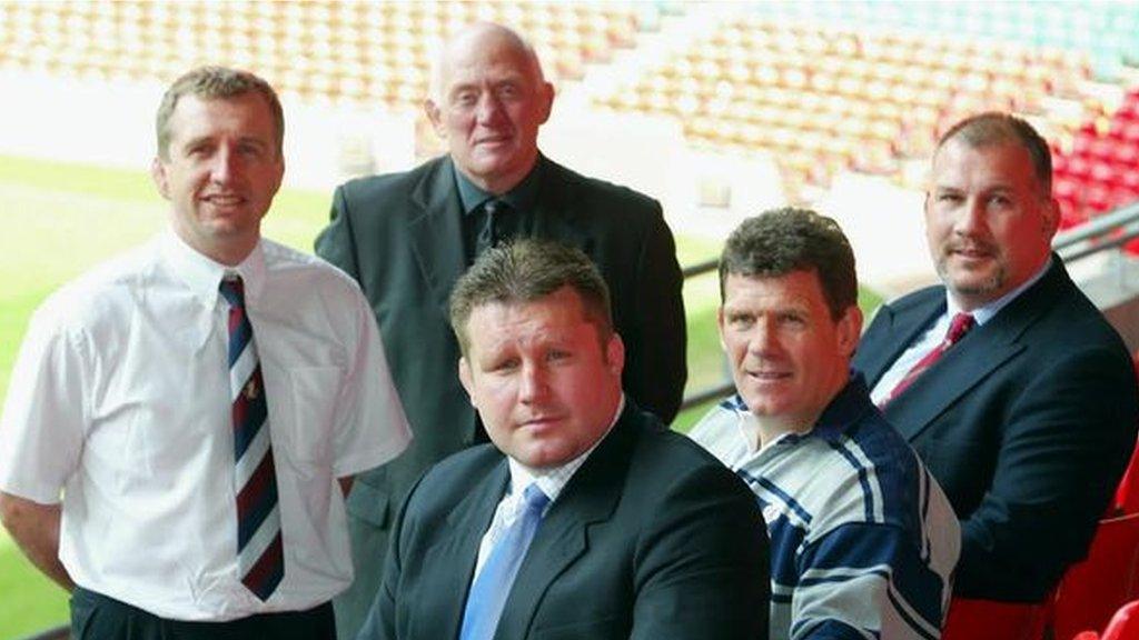 Dai Young, Lyn Jones, Gareth Jenkins, Mike Ruddock and Lynn Howells