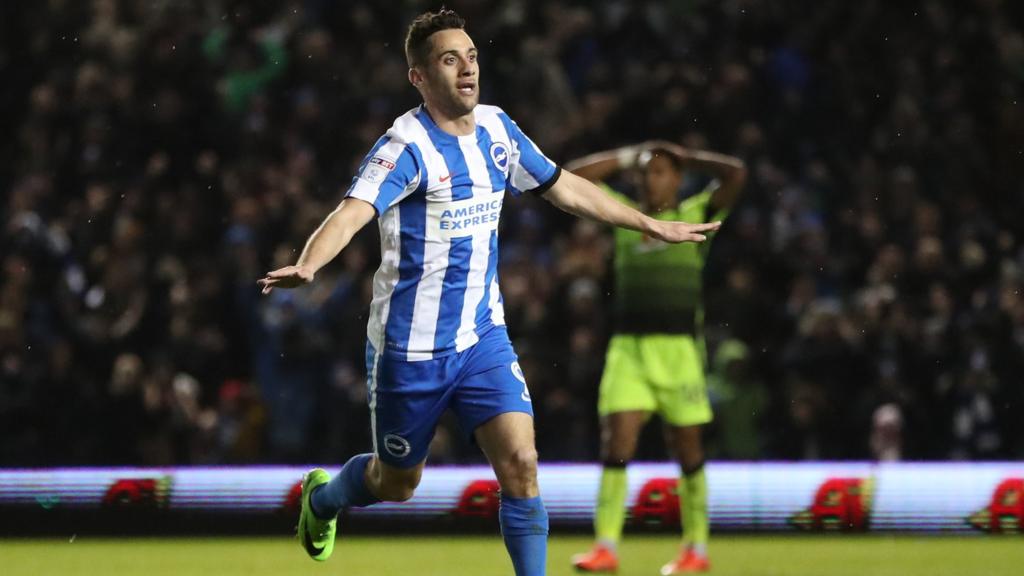 Brighton striker Sam Baldock