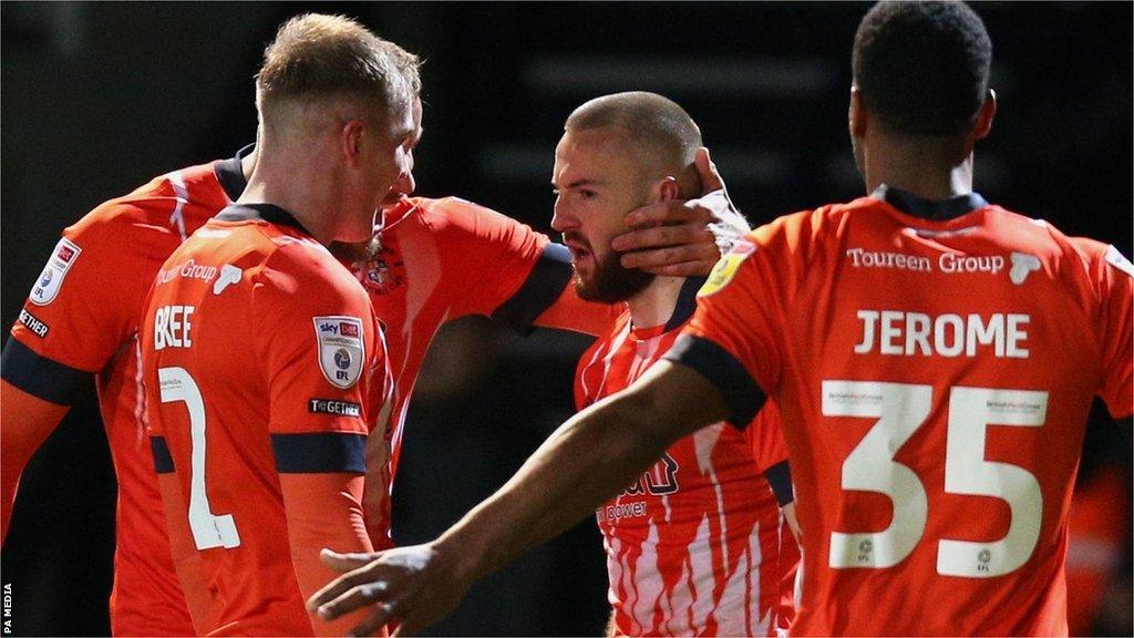 Allan Campbell's second goal of the season for Luton was his first at Kenilworth Road in 10 months