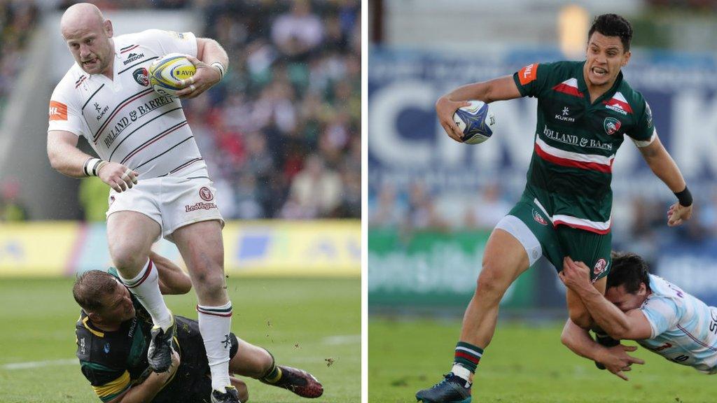 England prop Dan Cole (left) and Australian centre Matt Toomua, who has signed until 2020, are among five Leicester players to pen new deals