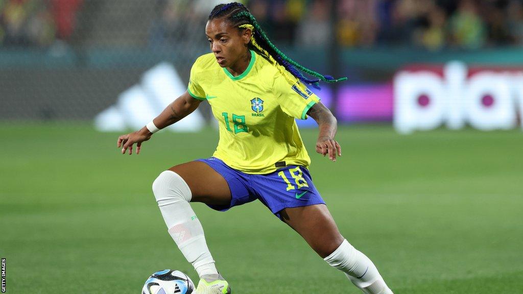 Geyse Da Silva Ferreira in action for Brazil