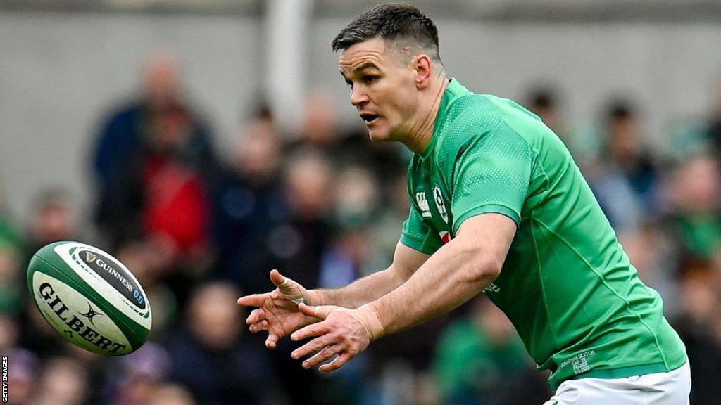 Sexton in action during Ireland's titanic Six Nations win over France in Dublin in February