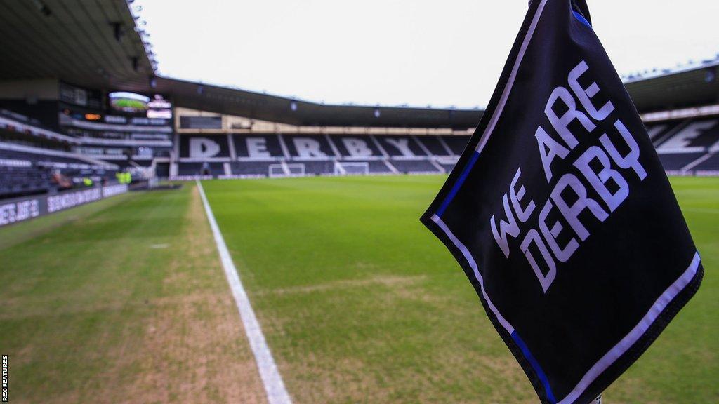 Corner flag at Derby County