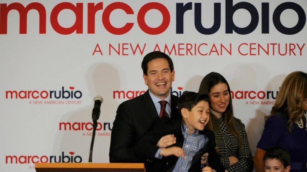 Marco Rubio with his family