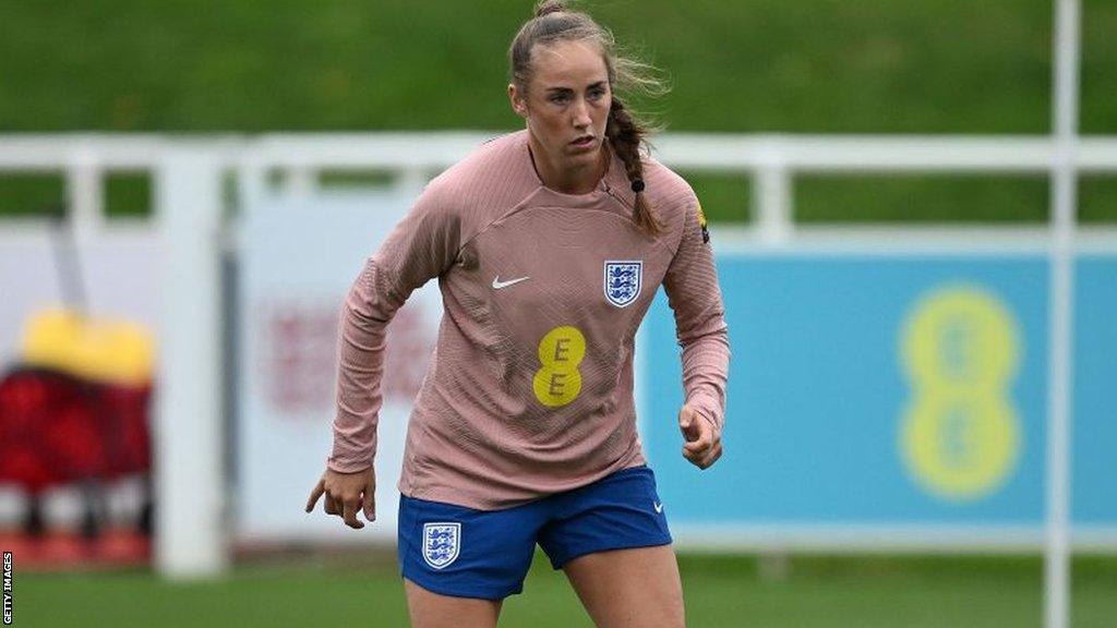 Lucy Parker training with England