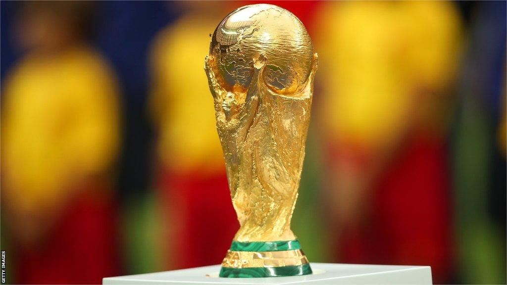 The World Cup trophy