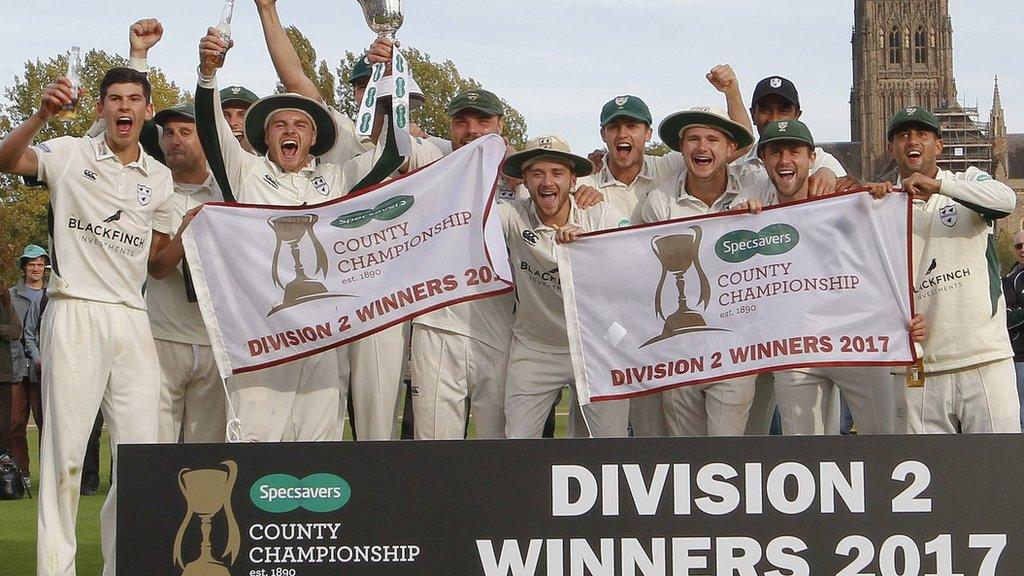 Worcestershire's second Division Two title triumph was their first in 14 years - and fifth promotion under Steve Rhodes, who played in the first one, in 2003