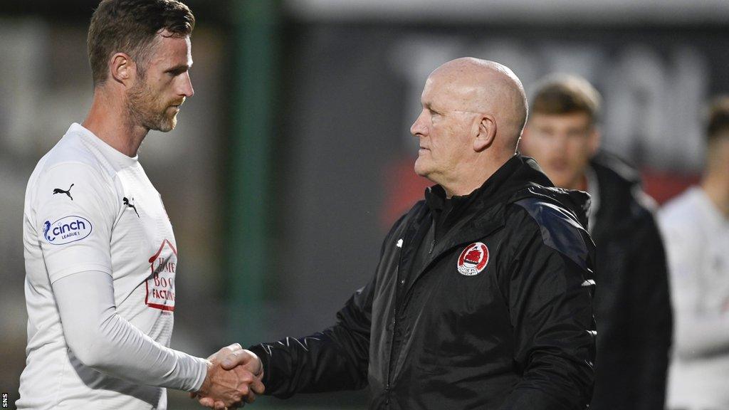 Clyde captain Brian McLean and Jim Duffy