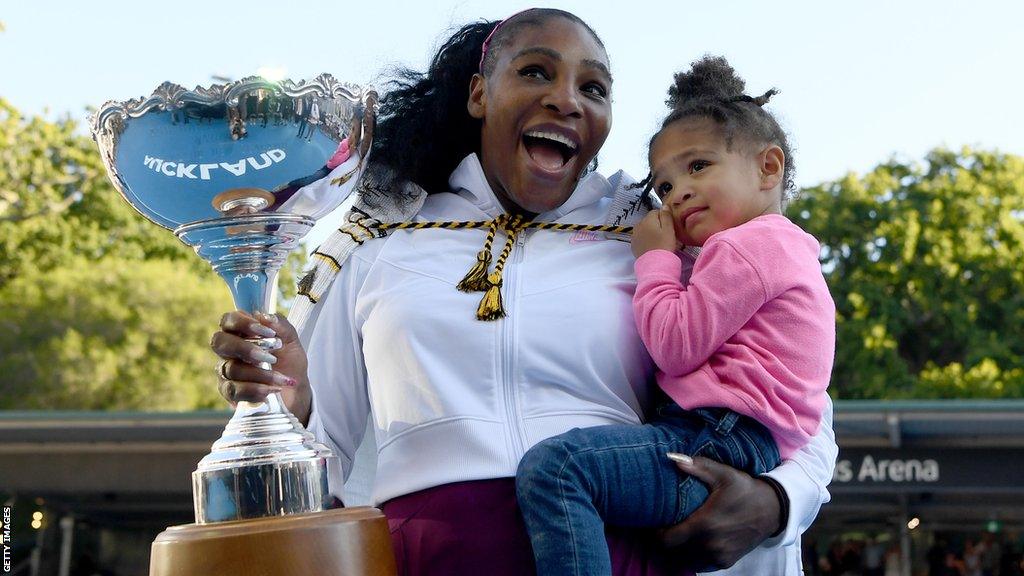 Serena Williams and daughter Olympia