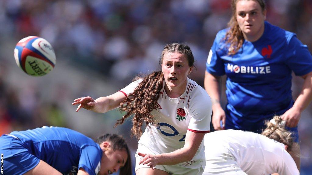 Lucy Packer in action for England Women