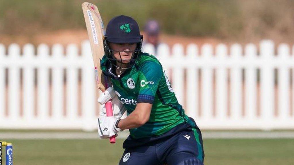 Gaby Lewis in action during Ireland's decisive win over Scotland on Monday