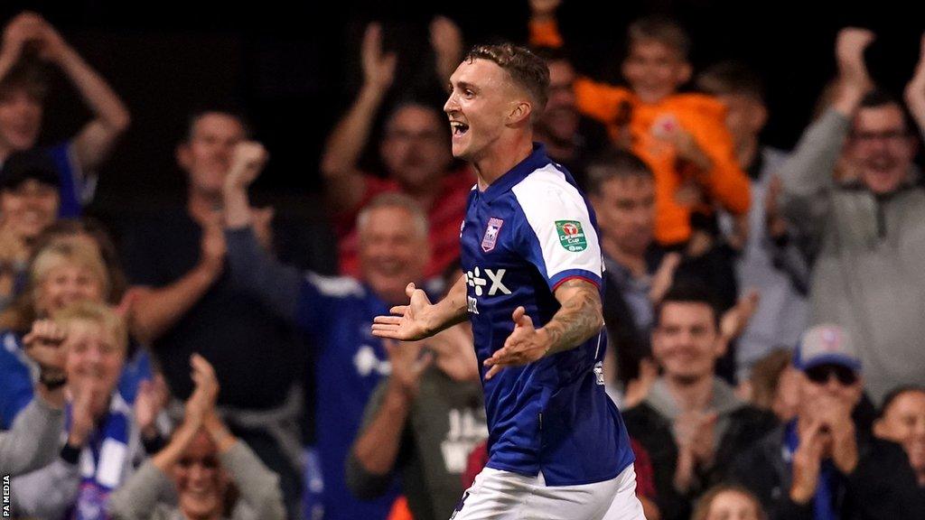 Jack Taylor celebrates scoring for Ipswich Town