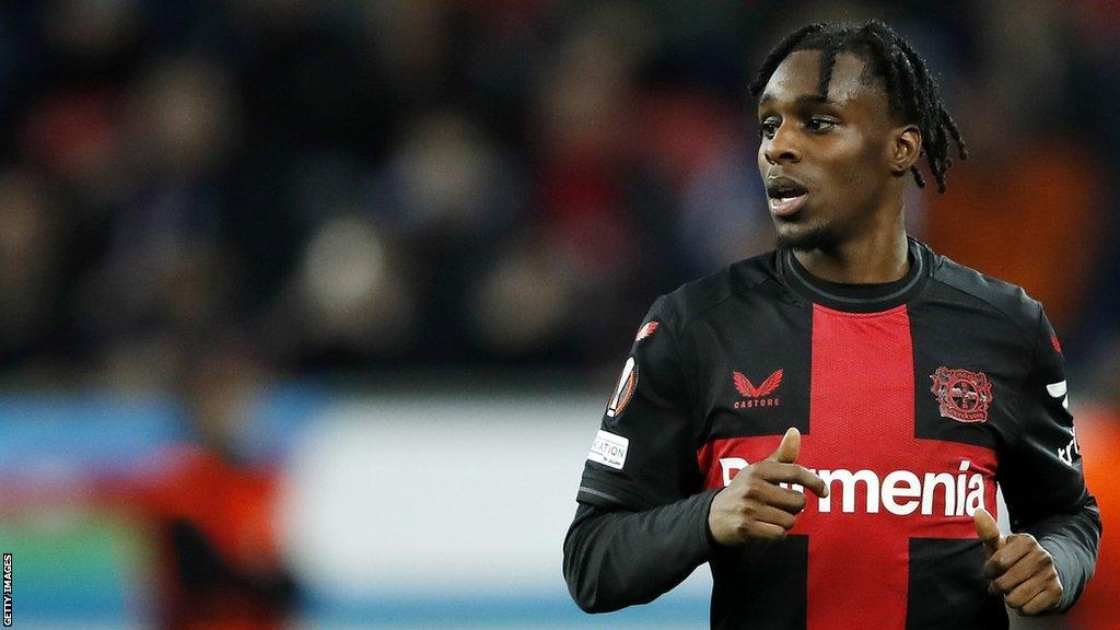 Bayer Leverkusen full-back Jeremie Frimpong