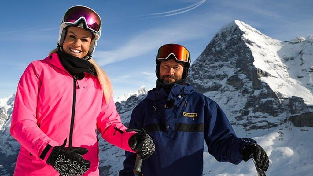 Ski Sunday presenters Chemmy Alcott and Ed Leigh