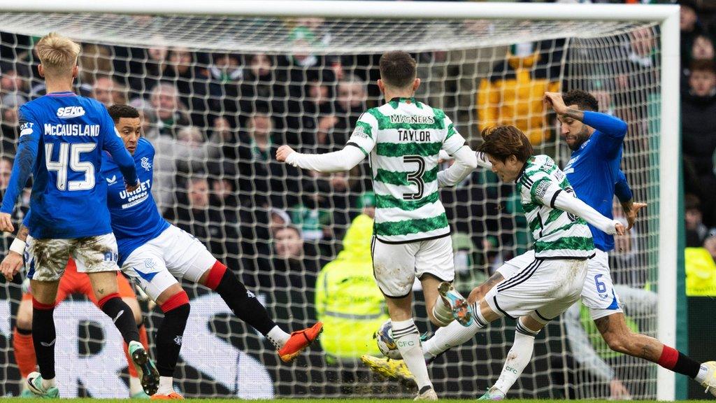 Celtic's Kyogo Furuhashi scores