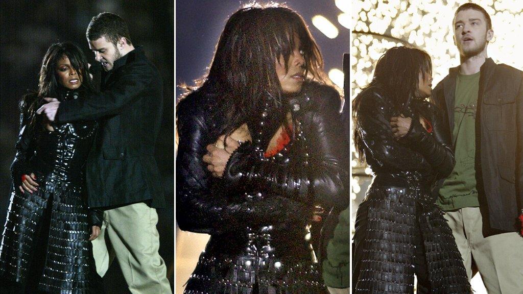 Janet Jackson and Justin Timberlake at the Super Bowl