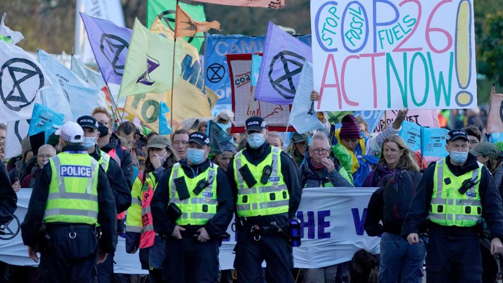 Protesters at COP26