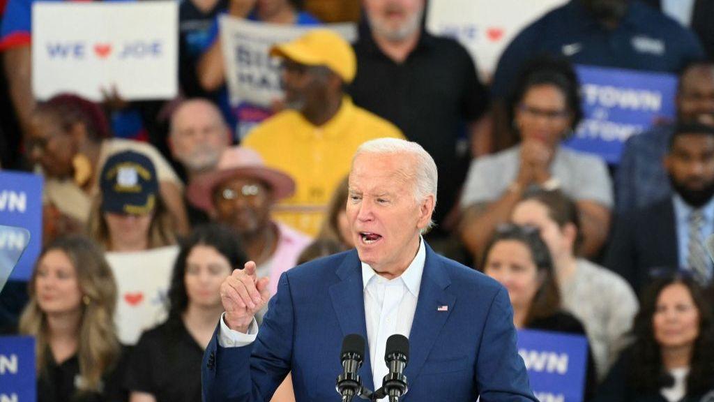 Joe Biden speaks in Detroit