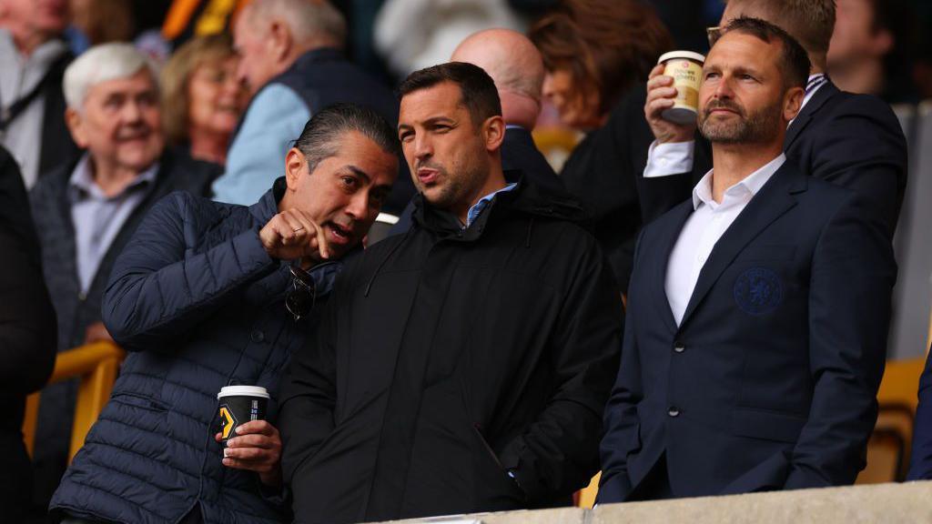 Chelsea co-owner Behdad Eghbali, Laurence Stewart and Paul Winstanley 