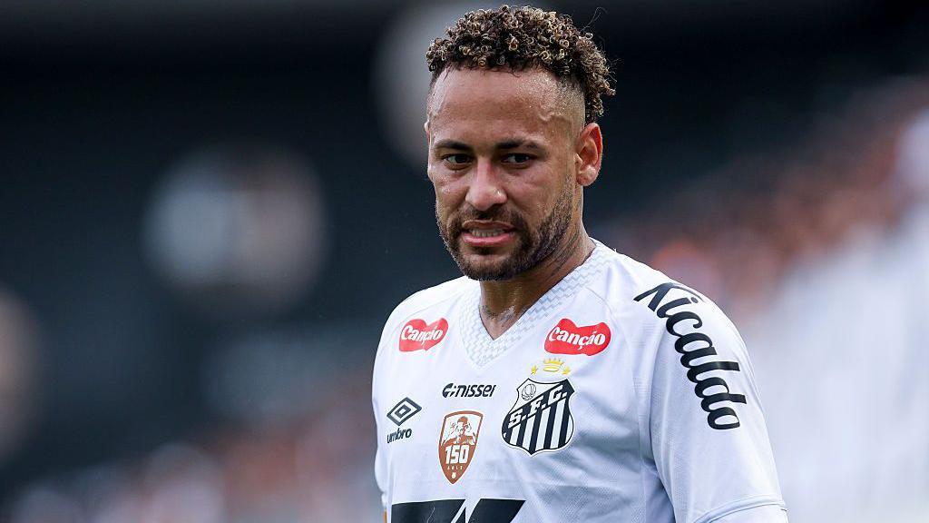 Neymar Jr playing for Santos