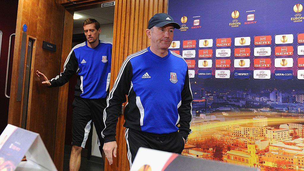 Tony Pulis (right) signed Peter Crouch for Stoke on deadline day in September 2011