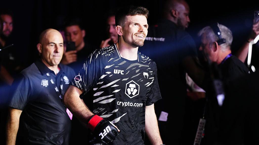 Harry Hardwick walks out for his UFC debut