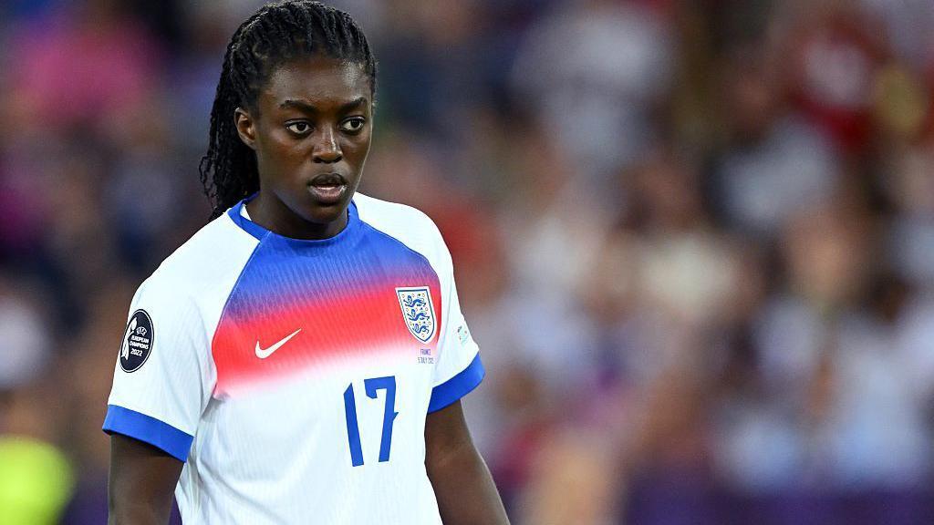 Michelle Agyemang playing against France
