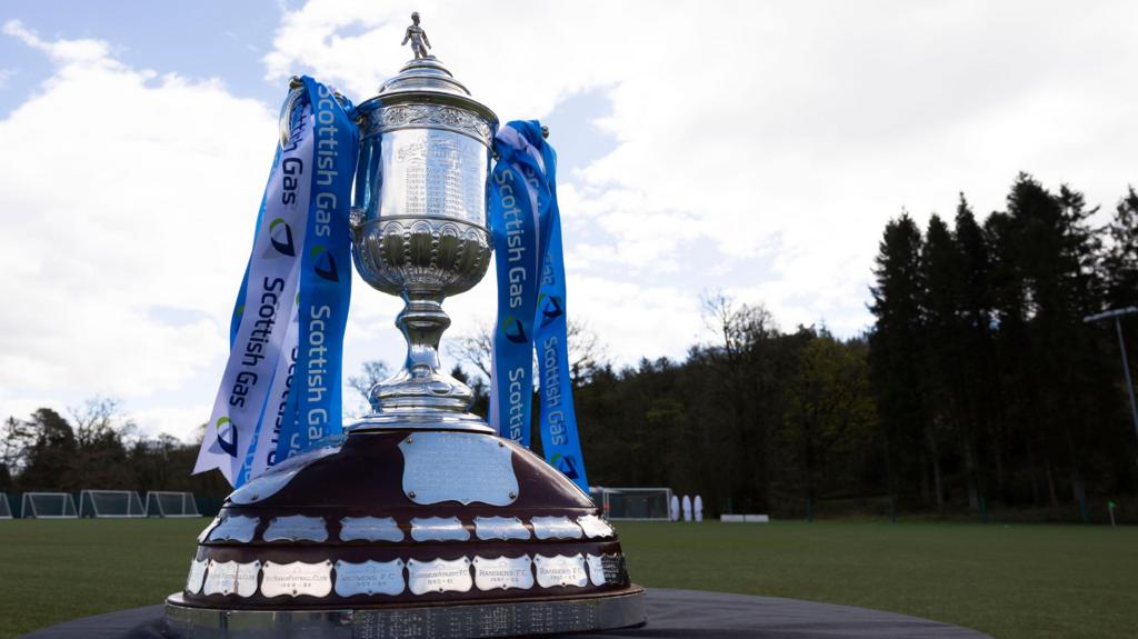 A general view of the Scottish Cup trophy