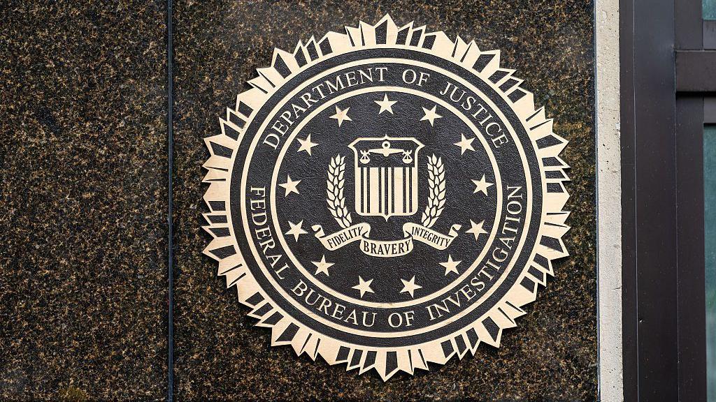 The FBI emblem at its headquarters in Washington, DC