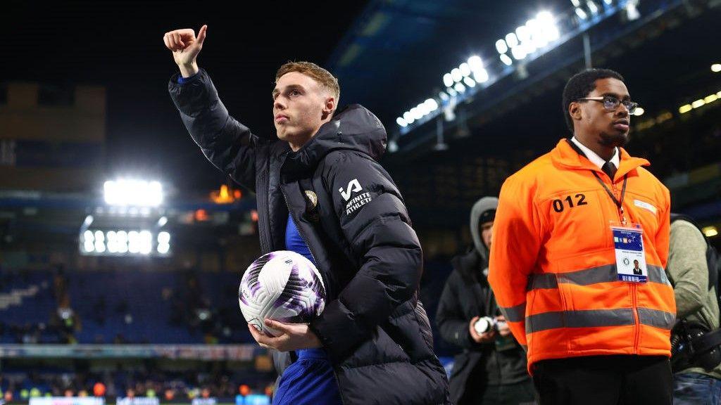 Cole Palmer with the match ball