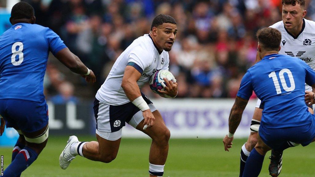 Sione Tuipulotu against France in a World Cup warm-up