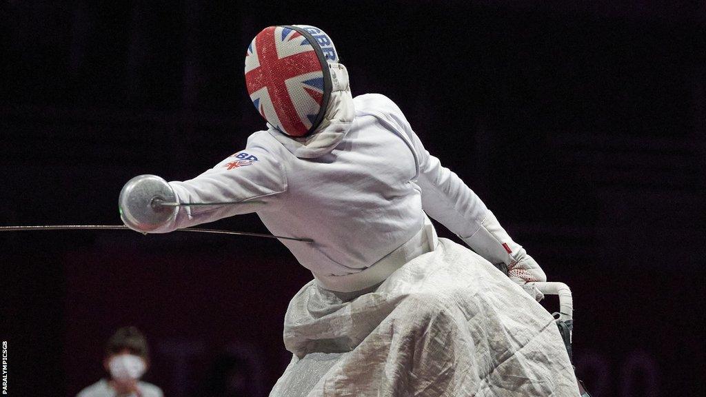 Wheelchair fencer Dimitri Coutya at the Tokyo Paralympics