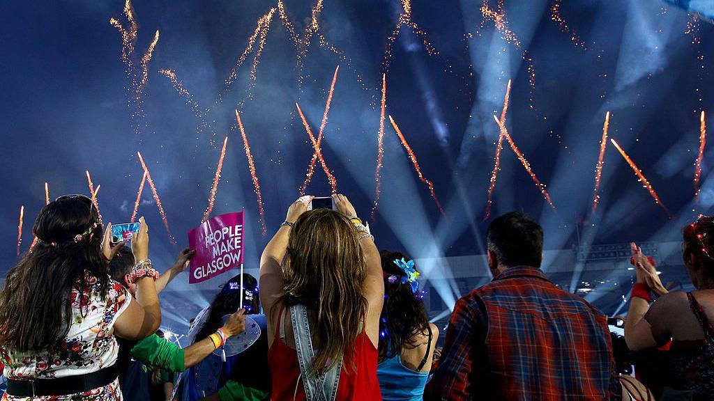 Fireworks at the Glasgow 2014 Commonwealth Games