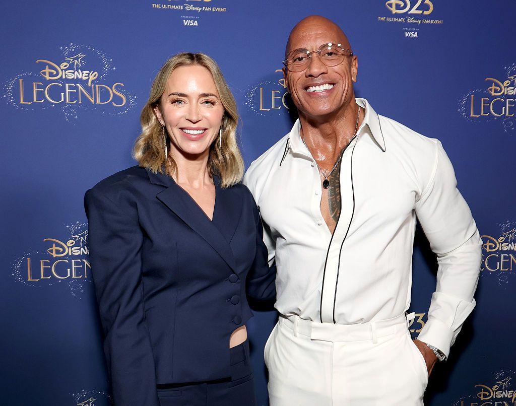 Emily Blunt and Dwayne Johnson.