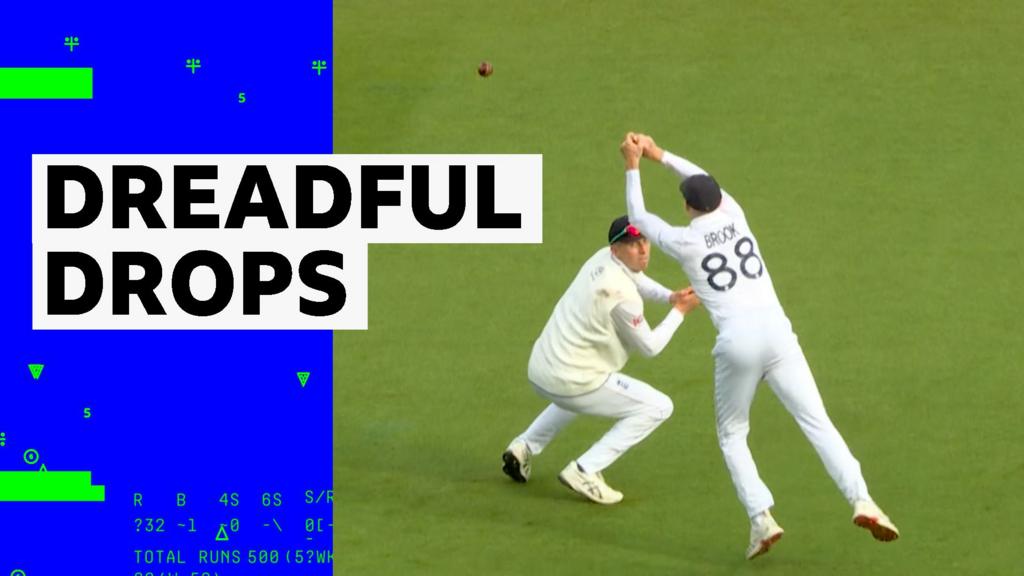 England Drop Six Catches Aiding India’s Lead at Oval Test