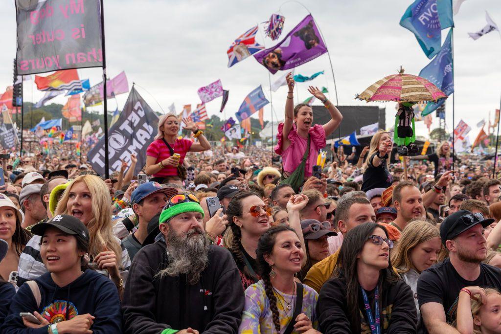Flags at Glastonbury