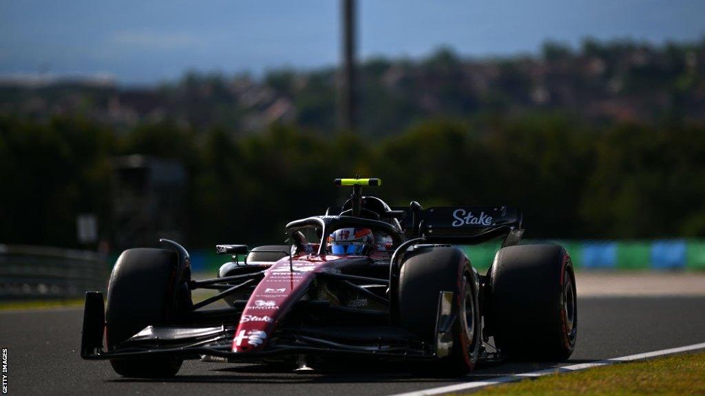 Zhou Guanyu of Alfa Romeo during Hungarian Grand Prix qualifying