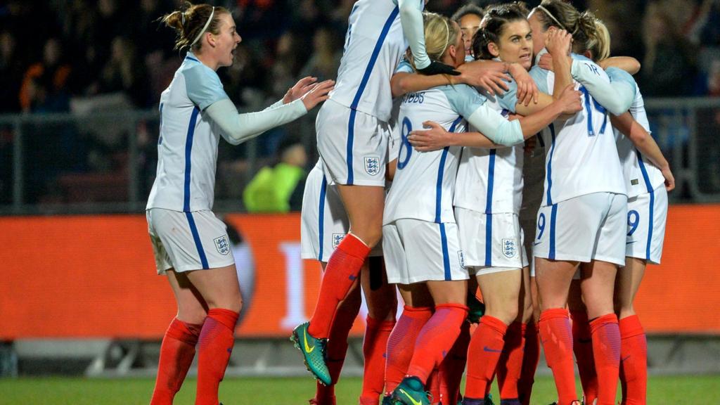 England players celebrate