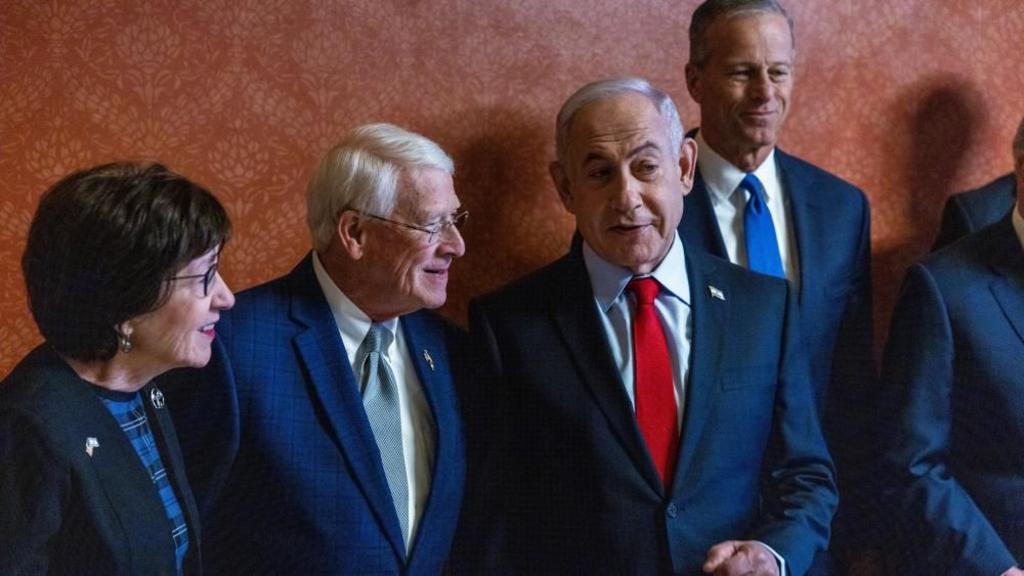 US senators Susan Collins, Roger Wicker and John Thune meet Israeli Prime Minister Benjamin Netanyahu