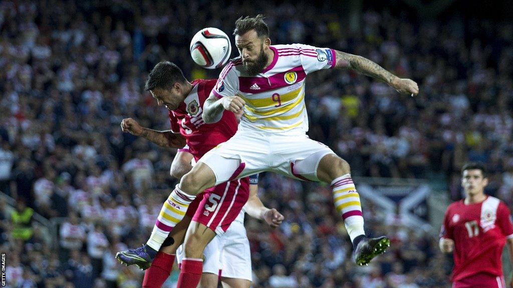 Steven Fletcher in action for Scotland